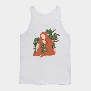 Plant lady abstract illustration 5 Tank Top